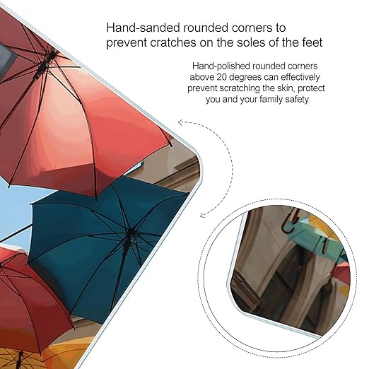 Colored Umbrellas Bathroom Scale Large LCD Backlight Display Digital Scale Rounded Corners Body Scales Automatic Power On/Off Bathroom Scales for Home Bedrooms
