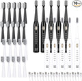 10 Pack Rechargeable Sonic Electric Toothbrush 42000 VPM 6 Cleaning Modes Smart 2-Min Timer USB Rechargeable IPX7 Waterproof 4 Brush Heads