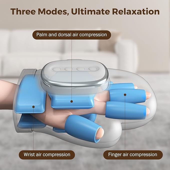VARIPOWDER Hand Massager with Heat and Compression Hand Massager for Arthritis and Carpal Tunnel Helps Soothe Hand Fatigue Wrists Fingers Massager Idea Gift for Women Men
