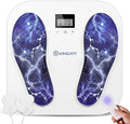 KINGJOY Foot Massager for Neuropathy Rechargeable EMS TENS Foot Stimulator with 10 Modes 20 Intensities for Circulation Plantar Fasciitis &amp Swelling Pain Relief Gifts for Women Men-White