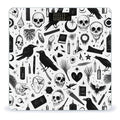 Women's Digital Bathroom Weighing Scale Automatic Switch Energy Saving Scale Smart Scale for Body Weight Gothic Trippy Moon Skull Dark Black Cat Witch Magic Spirit Board