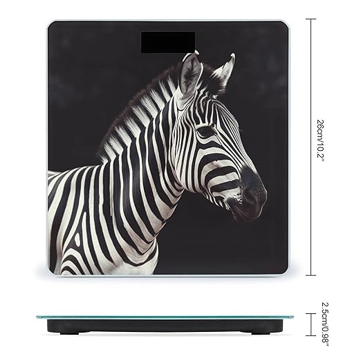 Animal Zebra Scale for Body Weight Digital Bathroom Scale Accurate Smart Weight Scales with Large Display Weighing Machine High Precision Scales