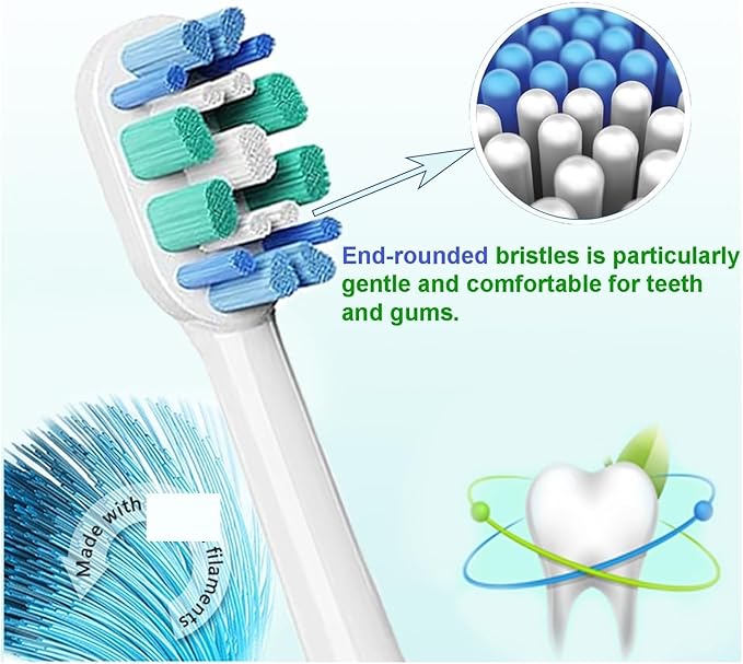 20pcs Replacement Toothbrush Heads Compatible for C3 9044/65 G3 9054/65