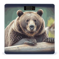 Grizzly Bear Weight Scale Digital Electronic Scales Bathroom Scale Larg LCD Backlight Display High Precision MeasurementsTempered Glass