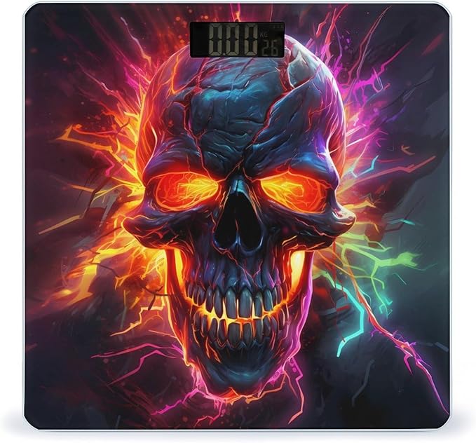 Cool Colorful Skull Scale for Body Weight Smart Accurate Digital Bathroom Scale with Easy Read LCD style