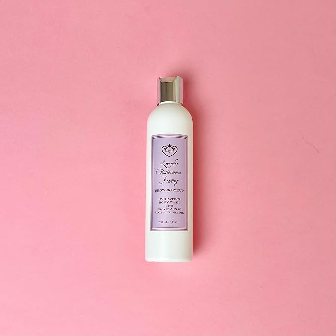 Jaqua Shower Syrup Vegan Hydrating Body Wash with Jojoba and Rosehip Oil - Lavender Buttercream Frosting