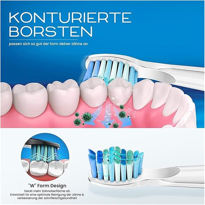 20 Pcs Toothbrush HeadCompatible for Replacement FW-507/508/515/551/917/959/2011/D1/D3/D7(20 PCS Black)