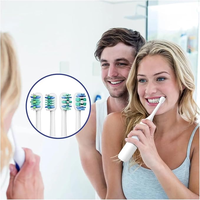 4/8/12/16PCS Replacement Toothbrush Heads ForCompatible for Phili Sonic Care C3 Premium Plaque Control 9044/65 G3 Gum 9054/65(8pcs)