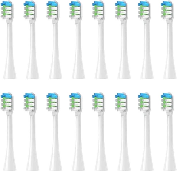 Replacement Toothbrush Heads Compatible for Nandme Nx8000 Sonic Electric Soft Bristle Tooth Brush Head4/8/16PCS(16pcs White)