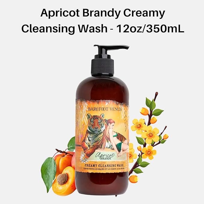 Barefoot Venus White Pine Creamy Cleansing Body Wash - 350 ML / 12 OZ (Apricot Brandy)
