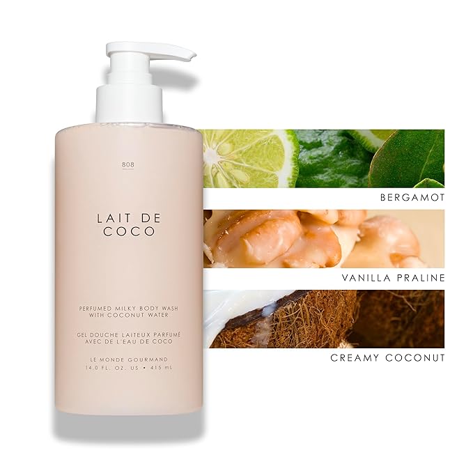 Le Monde Gourmand Lait de Coco Perfumed Milky Body Wash - 14 fl oz (414 ml) - Vanilla Praline Warm Notes