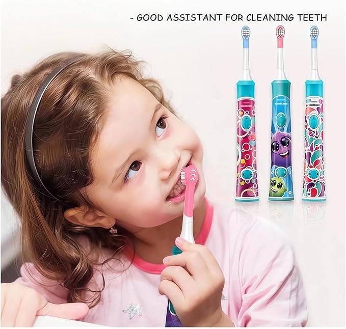 Kids Replacement Toothbrush Head Compatible with Philips HX6032/94HX6320HX6340HX6321HX6330HX6331 Replacement Brush Heads for 3-7 Years Old Kids (Mini Size)(8pcs Blue)