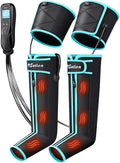 Leg Massager for Circulation and Pain Relief FSA HSA Eligible Air Compression Foot Massager with 3 Heat Levels 4 Modes 4-in-1 Foot Calf Knee &amp Thigh Knee Heating Therapy Gift for Mom Dad