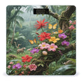 Vibrant Color Flower Blossom Bathroom Scale for Body Weight Bathroom Digital Electronic Weighing Scale with Back Lit LED Display Sturdy Tempered Glass Weight Watchers Scales 400lb