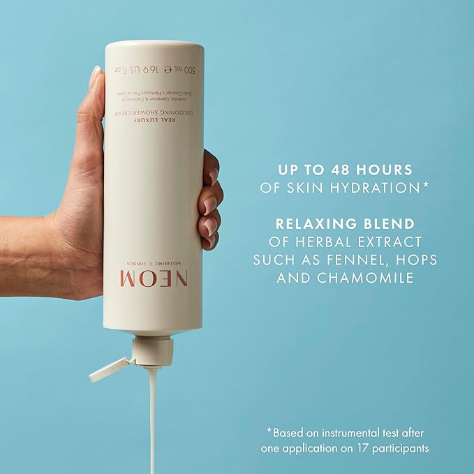 Neom- Real Luxury Cocooning Shower Cream | Lavendar Geranium &amp Cedarwood (500 ml 500 millilitre) (16.9 fl oz)