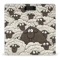 Digital Bathroom Scale for Body Weight Scale with Bright LCD Display High Accuracy Step-On Technology Auto On/Off Cartoon Black White Sheep Digital Scales 400 Lbs /180kg