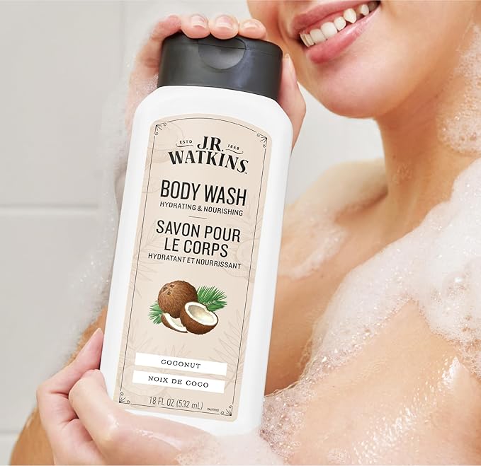 J.R. Watkins Body Wash Coconut 18 fl oz 2 Pack