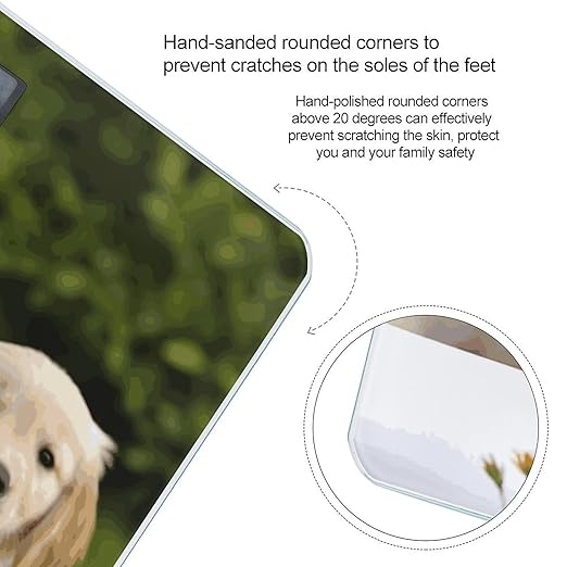 Golden Retriever Puppies Bathroom ScaleHighly Accurate Digital Weighing Machine for People Bright LED Display Weight Scale for The Aldult Home Use