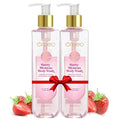 PRZX Berry Blossom Strawberry Body Wash Shower Gel for Women &amp Men 200 ml (Pack of 2) | Gentle Daily Cleanser with Strawberry Extract &amp Glycerine | Paraben-Free