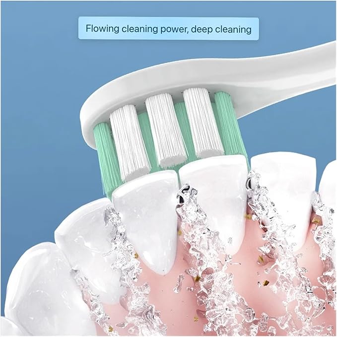 16pcs Replacement Toothbrush HeadsCompatible for D1/D2/D3 Soft Bristles Cleaning Brush Head(16pcs White)