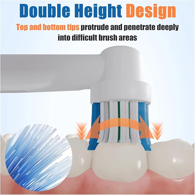 Replacement Professional Electric Toothbrush Heads Compatible For Braun Compatible For Oral B Brush Heads(8pcs)