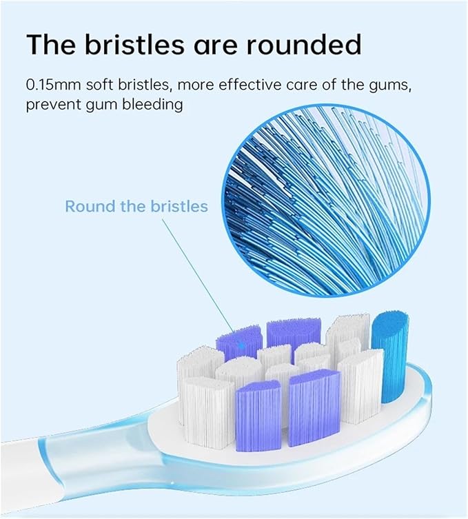 20Pcs Replacement Brush HeadsCompatible for Philips HX6064 HX6930 HX6730 Electric Toothbrush Vacuum 4100 6500 6100 5300 C3(PS Purple)