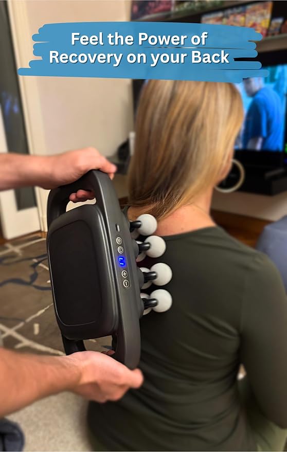 LEVILO 16 Head Massage Gun Deep Tissue for Neck Shoulder Back Massager – Deep Tissue Percussion Massager for Muscle Recovery – Quiet Portable &amp Powerful Full Body Tool – Ideal Gift for Men &am