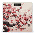 Digital Bathroom Scale for Body Weight Scale with Bright LCD Display High Accuracy Step-On Technology Auto On/Off Japanese Floral Cherry Blossom Digital Scales 400 Lbs /180kg