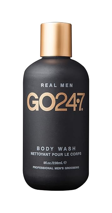 GO247 Body Wash - Luxurious Daily Cleanser for Men - Nourishes &amp Softens Skin with Aloe Vera Honey &amp Vitamin B5 - Rich Lather &amp Fresh Masculine Scent 8 Fl Oz