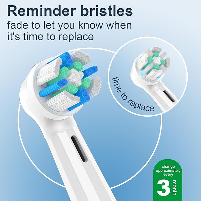 Replacement Toothbrush Heads Compatible with Oral B iO Series 2/3/4/5/6/7/8/9/10 Electric ToothbrushRound Brush Heads for Gentle Gum Care &amp Deep CleaningWhite