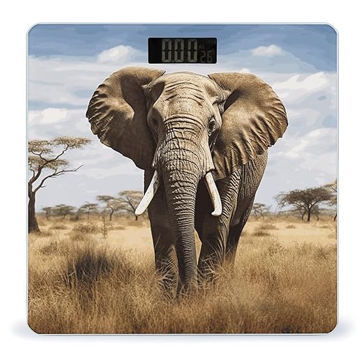 Elephant Bathroom Scale Ultra-Bright Liquid Crystal Screen Weight Scale Accurate Bathroom Body Scales for Body Weight Bathroom Pet Home Bedroom Gift-Giving