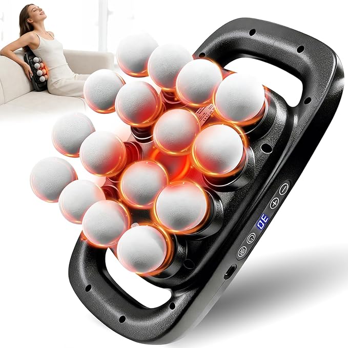 16 Head Massage Gun 2600mAh Quiet Muscle Massage Gun Deep Tissue with Type-C Fast Charging 3 Massage Modes &amp 30 Intensities Suitable for Muscle Soreness in The Waist ShouldersNeck After Work