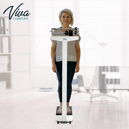 Medical Office Beam Scale Analog Medical Grade Height and Weight Scale Mechanical Bathroom and Gym Scale Weight Capacity 440 lbs