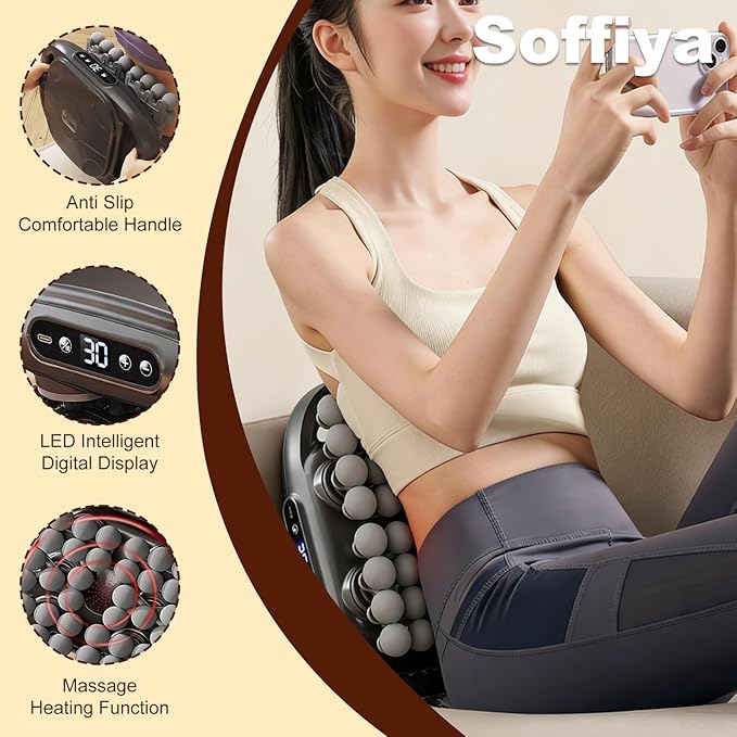 Back Massager for Pain Relief Deep Tissue 42 Head Massage Gun Deep Tissue with 9 Modes &amp 9 Levels Electric Percussion Massager Gun for Pain Relief Portable for Home &amp Office Use
