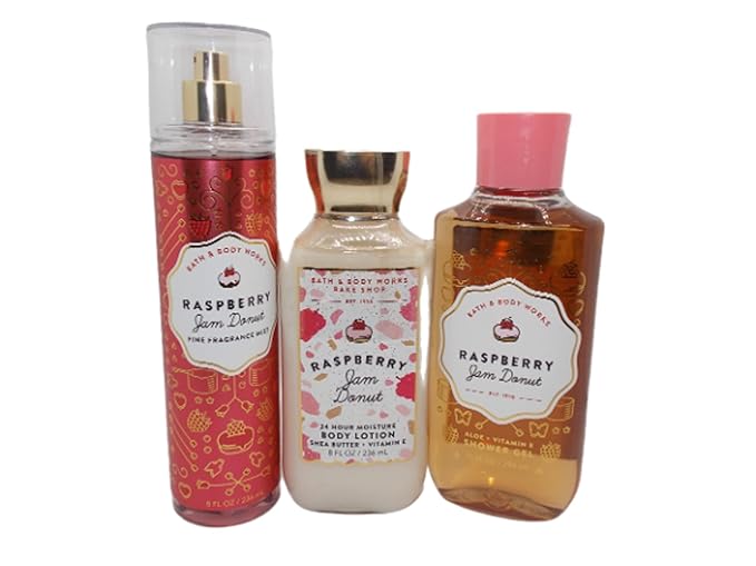 Bath and Body Works - Raspberry Jam Donut - Daily Trio - Spring – 2021