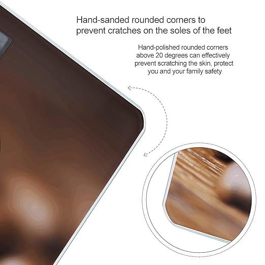 Funny Roasted Coffee Beans Scale for Body Weight Highly Accurate Digital Bathroom Body Scale Digital Bathroom Scales for People Anti-Slip Large LCD Display Smart Scales