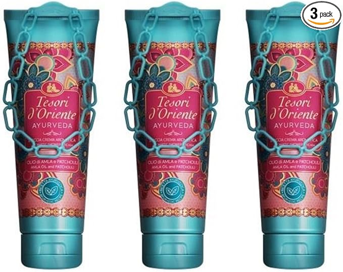 Tesori d'Oriente: Ayurveda Aromatic Shower Cream - 250 Ml (8.45us Fl Oz) Pack of 3