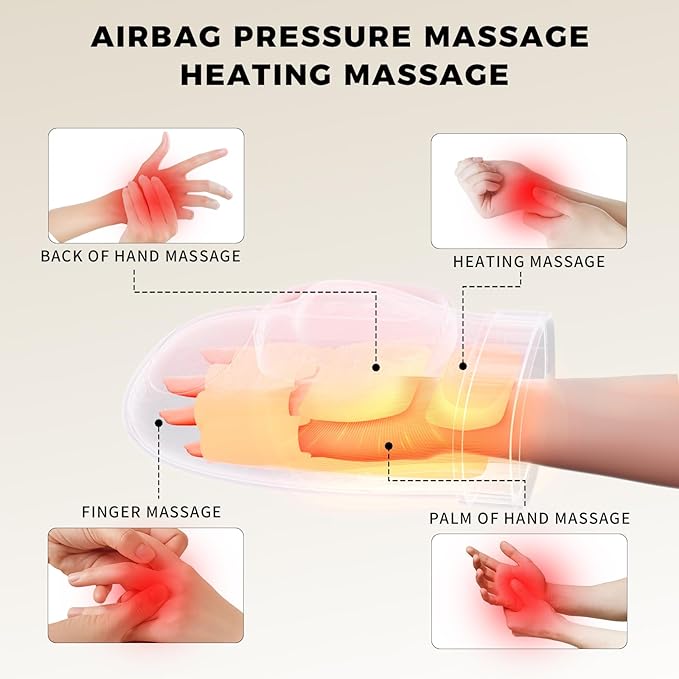Hand Massager with Heat and Compression 3 Modes and Heating Options Hand Massager for Arthritis Carpal Tunnel Massager Valentine's Day Gifts for Women Men Birthday Gifts for Women Mom