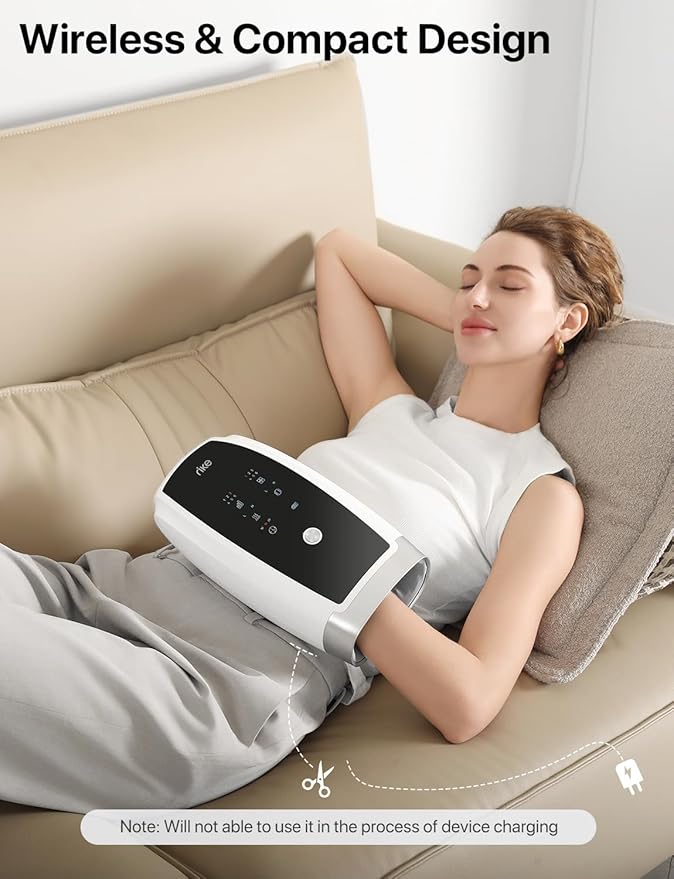 RIKE Hand Massager 6 Modes 6 Intensities Hand Massager with Heat and Compression Arthritis and Carpal Tunnel Valentines Day Gifts for WomenWhite Elephant Gifts for Adults (White)