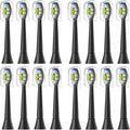 4/8/12/16pcs Replacement Toothbrush Heads Compatible for PhilipsReplacement Electric Brush Head 4100 6500 6100 7500 5300 1100(16pcs Black)