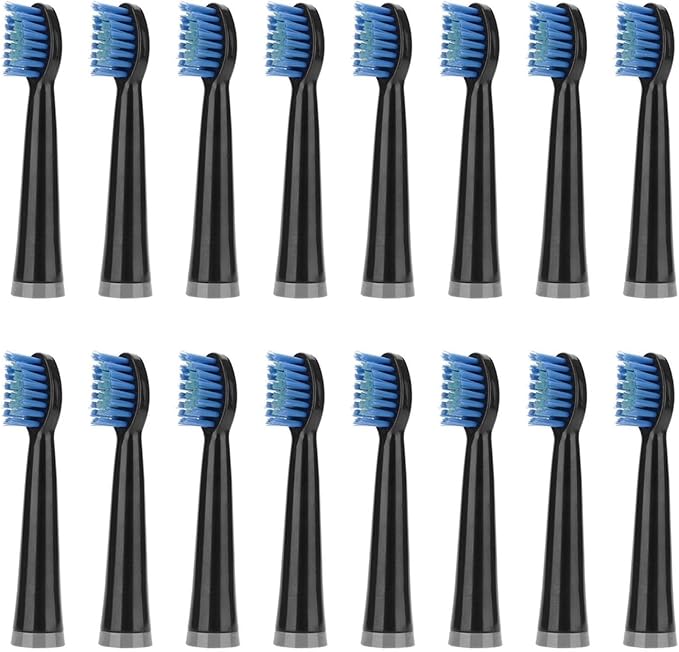 Replacement Toothbrush Heads Compatible for Rtauys M5 Electric Soft Brush Bristles Nozzle for Rays4-16Pcs(16PCS Black)
