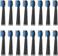 Replacement Toothbrush Heads Compatible for Rtauys M5 Electric Soft Brush Bristles Nozzle for Rays4-16Pcs(16PCS Black)