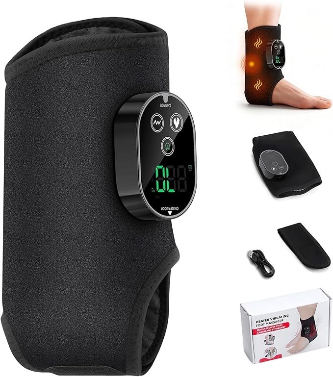 Version 3-in-1 Foot Massager with Super Long Battery Life USB Charging Port Black 3 Vibration Modes 6-Speed Temperature Control Circulation and Pain Relief for Foot Relaxation