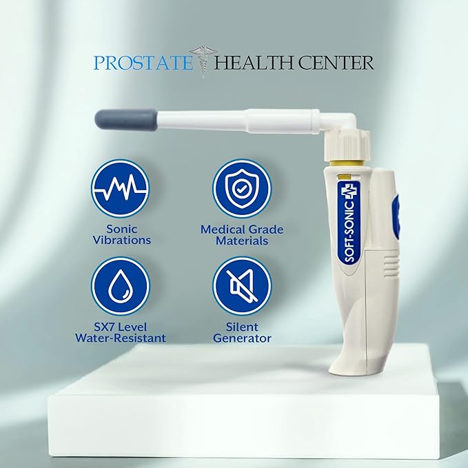 Sonic Prostate Massager by Prostate Health Center | Prostate Wellness Massager | Best Home Use Prostate Massage Device | BONUS: Prostate Massage Manual eBook by Harvard MD - Dr. Bazar