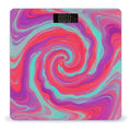 Red - Purple Vortex Bathroom Scale for Body Weight Bathroom Digital Electronic Weighing Scale with Back Lit LED Display Sturdy Tempered Glass Weight Watchers Scales 400lb