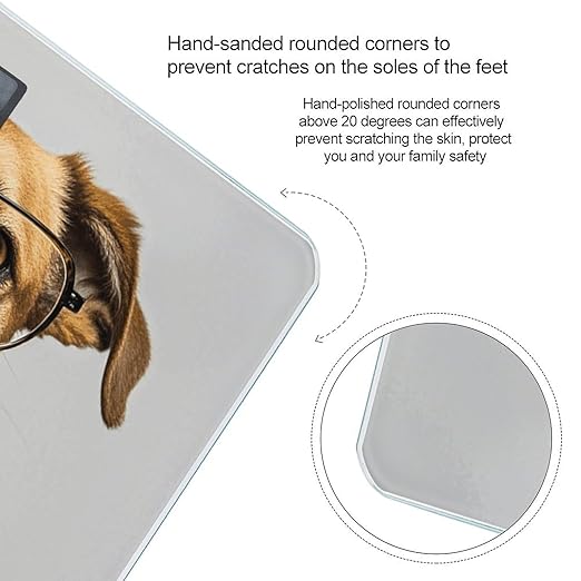 Dog with Glasses Scale for Body Weight Digital Bathroom Scale Accurate Smart Weight Scales with Large Display Weighing Machine High Precision Scales