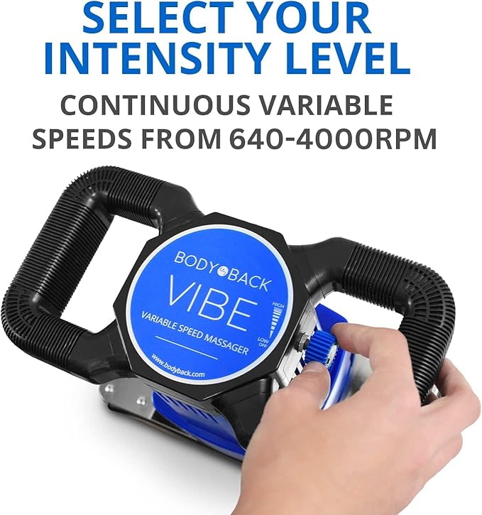 Body Back Vibe 2.0 FSA Eligible - Handheld Orbital Massager for Back Pain Relief - Variable Speed Chiropractic Tool for Muscle Recovery and Relaxation - Professional Quality Massager for Home Use