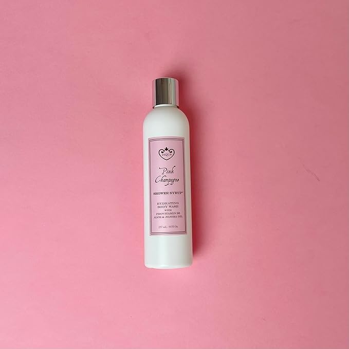 Jaqua Shower Syrup Vegan Hydrating Body Wash with Jojoba and Rosehip Oil - Pink Champagne