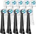 10 Pcs IO Toothbrush Heads with Medium Bristle Compatible with Oral B IO Replacement Heads Compatible with Oral B IO 2/3/4/5/6/7/8/9/10/Deep Clean Series Electric Toothbrushes (Black/White)