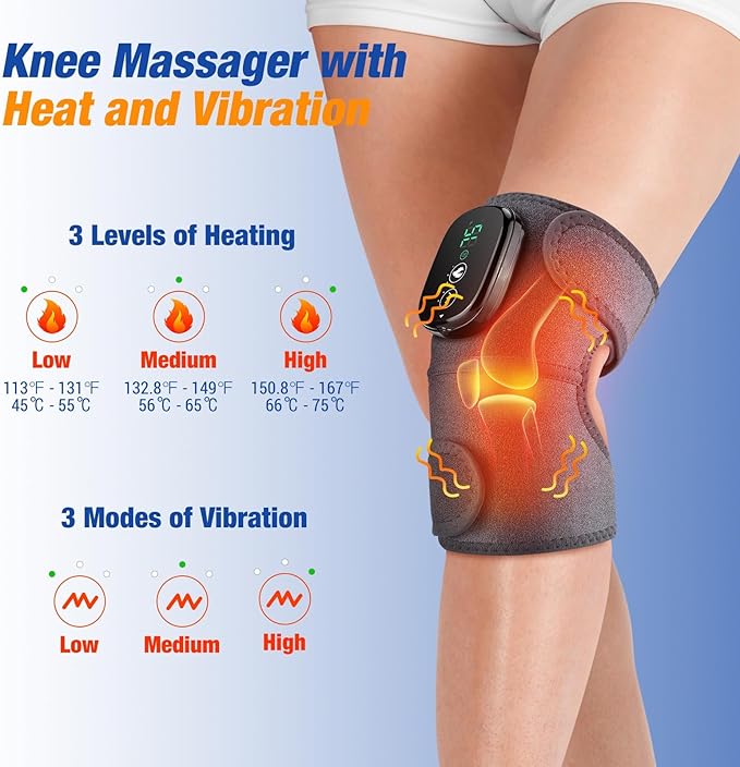Vozdic PostCare Pro Massager Original - Portable Wrap for Knee Elbow Shoulder Pain (Black2pcs)